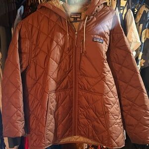 Patagonia Women's Brown Hooded Puffer Jacket